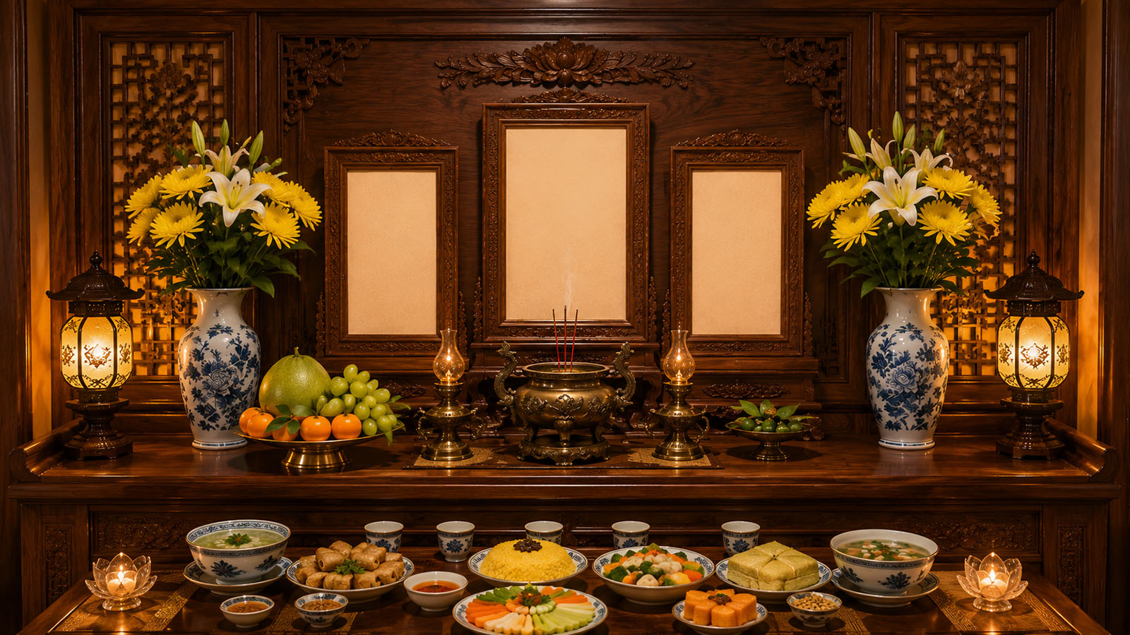 Gia tiên — cỗ chay