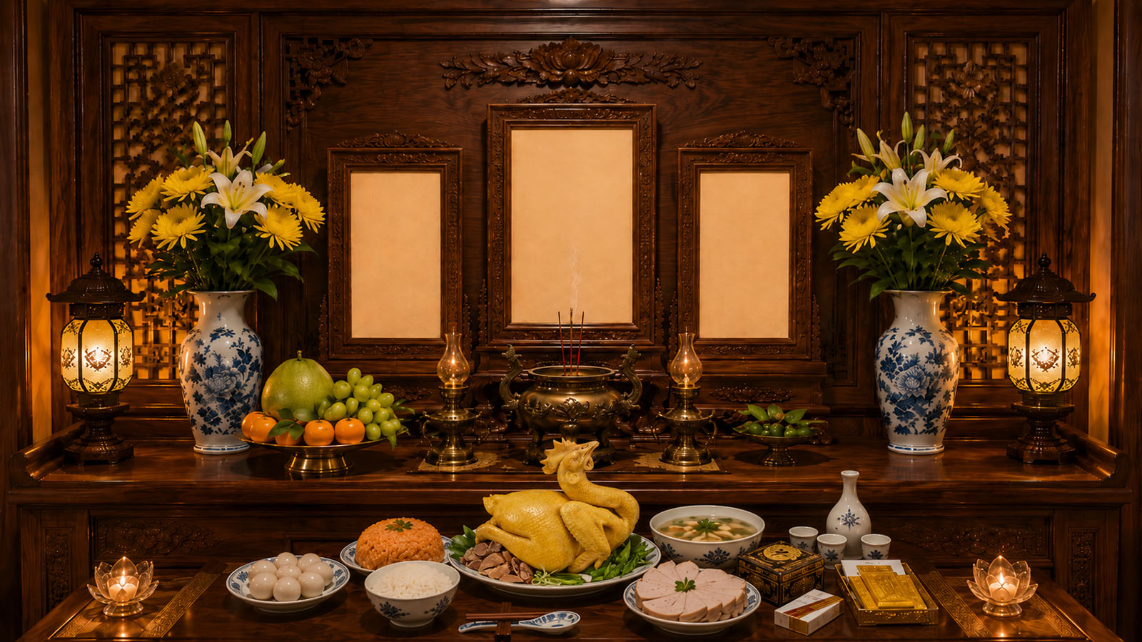 Gia tiên — cỗ mặn